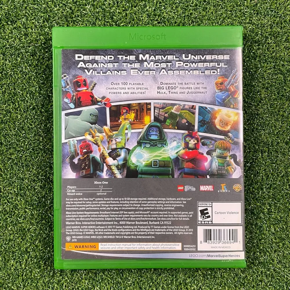 Lego Marvel Heroes (Microsoft Xbox One, 2013) Complete with Manual